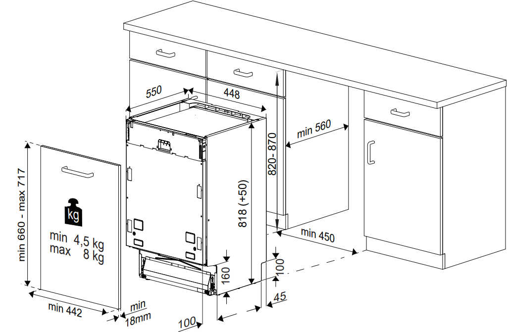 Lave-vaisselle intégrable BDIS38042Q | Beko