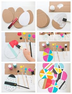 Activité enfants Pâques - Oeuf en papier 3D