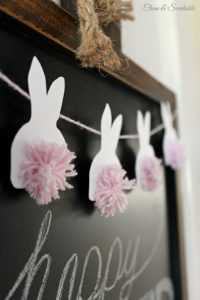 Activité enfants - Guirlande lapins en laine