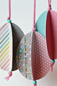 Activité enfants Pâques - Oeuf en papier 3D
