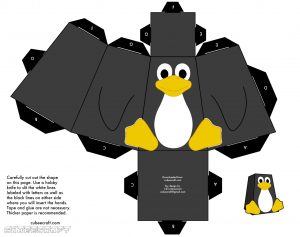 Paper toy animaux le pingouin