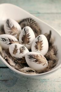 Activité tutoriel - Oeufs Bohèmes, avec des plumes