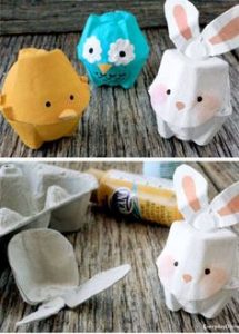 Activité enfants - Pâques Animaux en boîte d'oeufs