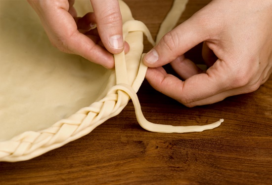 tuto tresse en pate bord de tarte