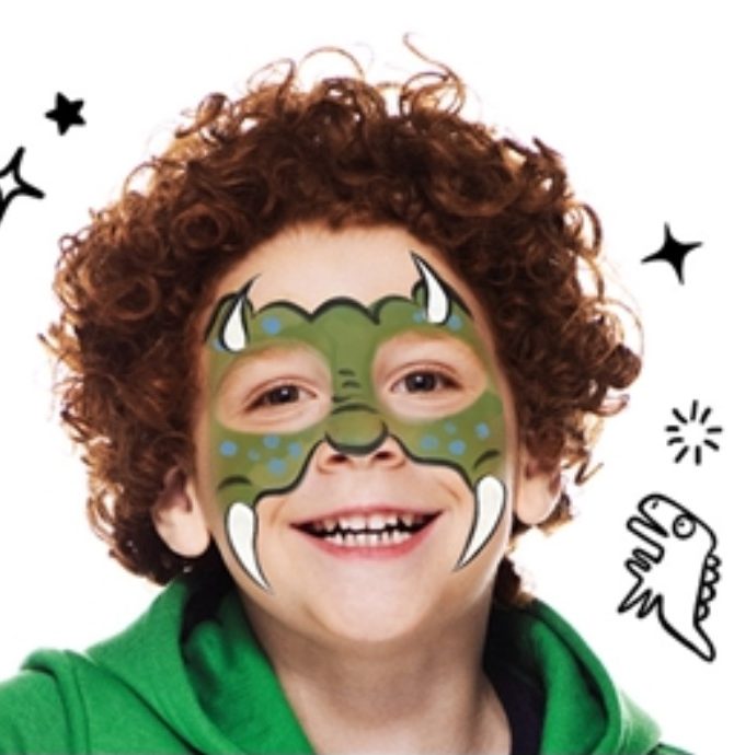 modele maquillage de dinosaure facile pour enfant
