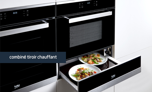 Four placé en hauteur Beko dans une cuisine blanche