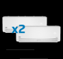  Climatiseur fixe multi-split Compatible avec 2 unités intérieures