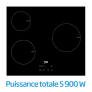  Plaque induction Puissance totale 5900 W