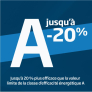  Lave-vaisselle pose libre Classe énergétique A-20%*