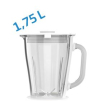  Préparation culinaire Bol verre de 1,75 l