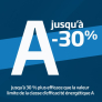  Lave-linge Classe énergétique A-30%*