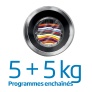  Lave-linge séchant encastrable Programmes enchaînés 5+5kg